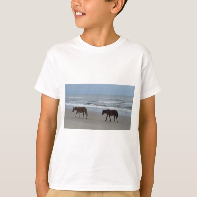 T-shirt Banques externes de chevaux sauvages (Devant)