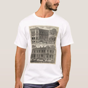 T-shirt Banques, résidence, Chambre de coque, centre de