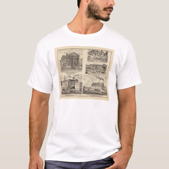 T-shirt Banques, résidences et brasseries dans Shawneetown (Devant)
