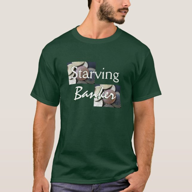 T-shirt Banquier affamé dans Deep Forest Green (Devant)