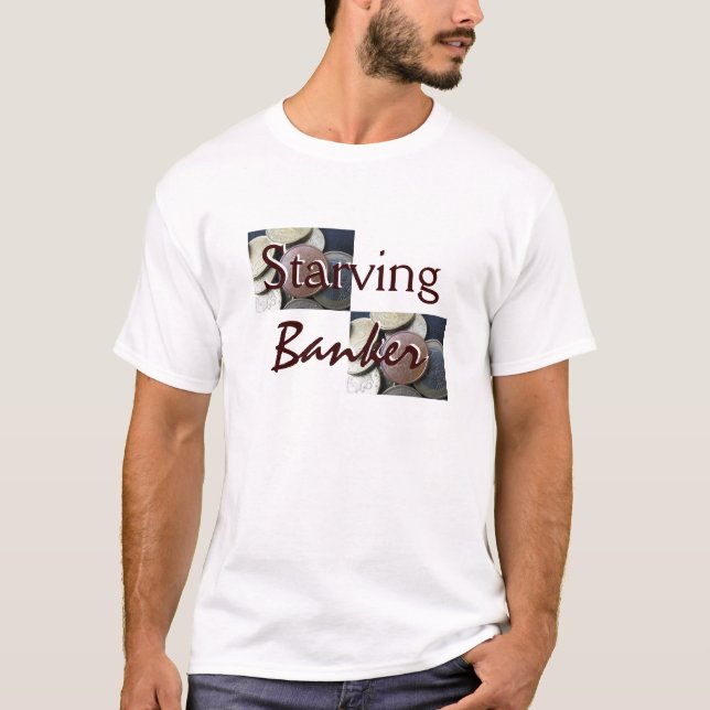 T-shirt Banquier affamé dans le lin (Devant)