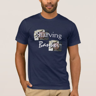 T-shirt Banquier affamé en bleu marine