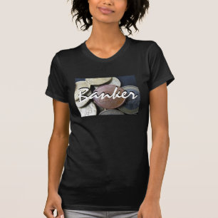 T-shirt Banquier en noir Vintage