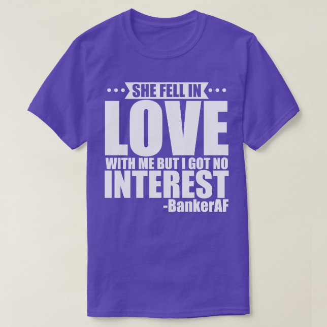 T-shirt Banquière Elle Est Tombée Amoureuse (Design devant)