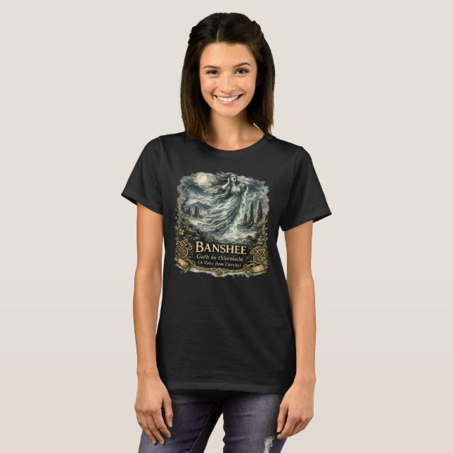 T-shirt Banshee Celtic Folklore Shirt - A Voice  (Devant entier)