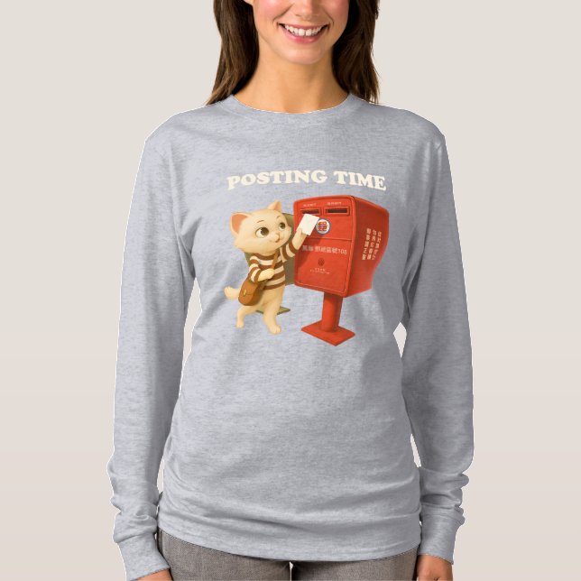 T-shirt Bao Bao: Posting Time with Retro Taiwan Mailbox (Devant)