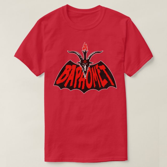 T-shirt BAPHOMET aka Batphomet rouge (Design devant)
