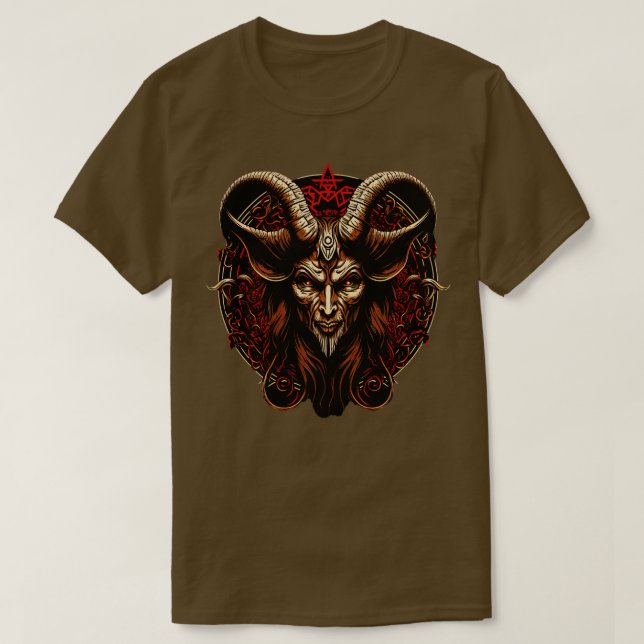 T-shirt Baphomet Demon Satanic Goth Lucifer (Design devant)