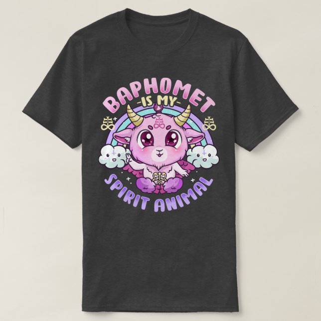 T-shirt Baphomet est mon esprit animal 1 (Design devant)