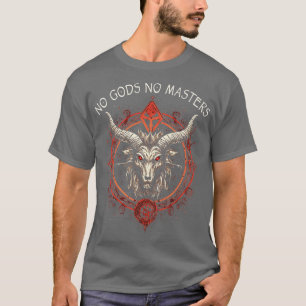 T-shirt Baphomet Gothique Satanique Occulte Aucun Dieu Auc