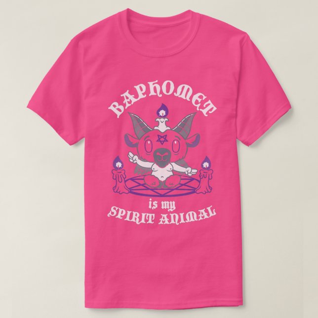 T-shirt Baphomet is My Spirit Animal Occult Creepy Cute (Design devant)