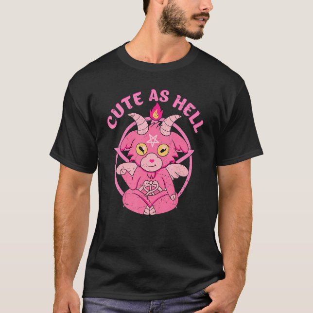 T-shirt Baphomet mignonne comme l'enfer Ésotérique mignon  (Devant)