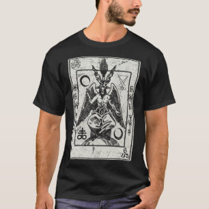 T-shirt Baphomet Occulte Satan Tête de chèvre Diable Carte