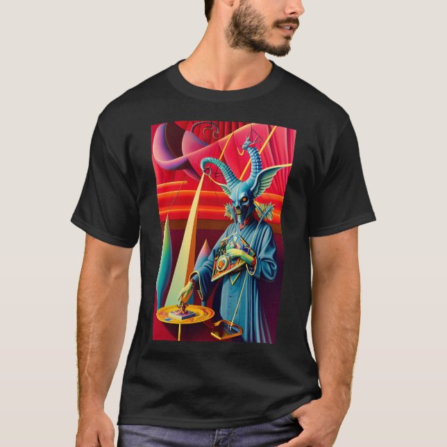T-shirt Baphomet prend l'Imaginaire de l'appât (Devant)