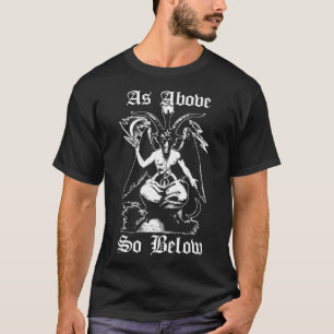 T-shirt Baphomet Satanic Baphomet Sigil Goth Occulte Penta