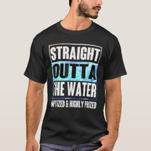T-shirt Baptême Adultes Enfants Funny Outta Water Tee Gift