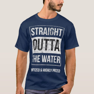 T-shirt Baptême s Adultes Enfants Amusants Outta Water Ca