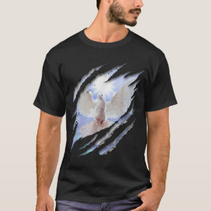T-shirt Baptême Saint-Esprit La colombe blanche Baptisé ch
