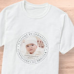 T-shirt Baptême Simple Bienvenue au christianisme Photo<br><div class="desc">Ce design simple et classique est composé de typographie serif et d'ajouter une photo personnalisée. "Bienvenue au christianisme" tourne autour de la photo de votre bébé,  enfant,  etc</div>