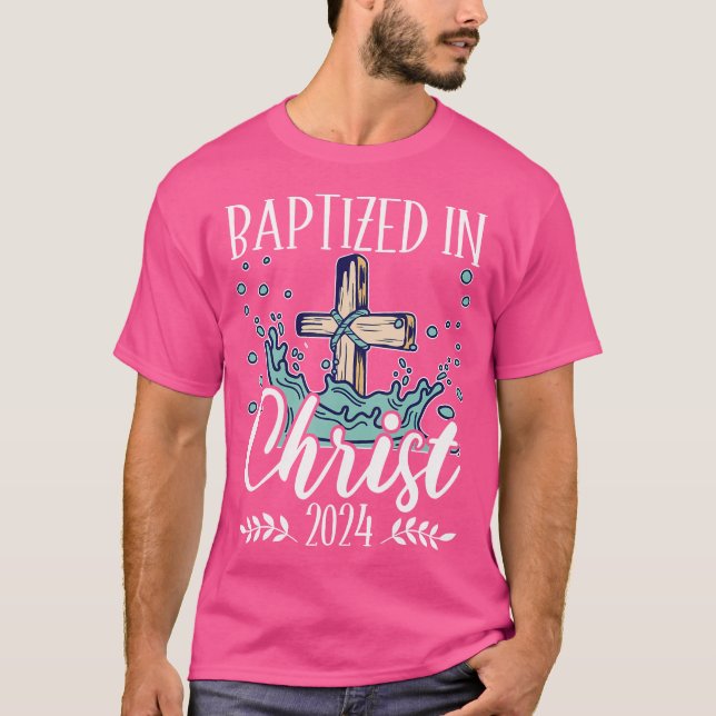 T-shirt Baptisé En Christ 2024 (Devant)
