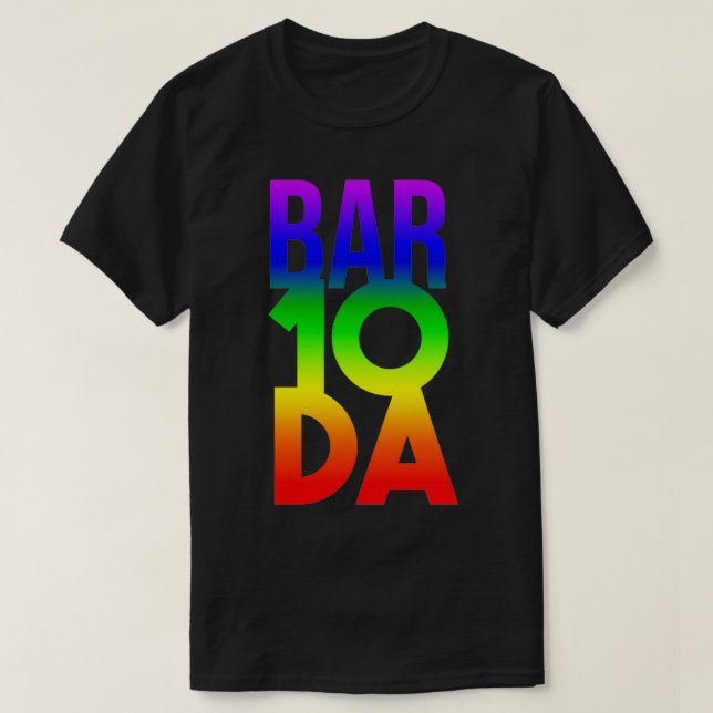 T-shirt BAR 10 DA Bartender FIDE Rainbow Funny Bartender (Design devant)