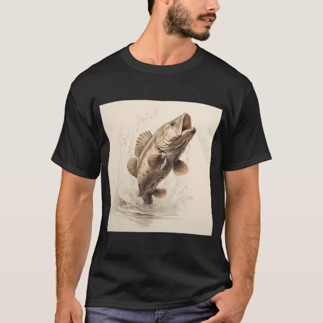 T-shirt Bar commun sautant hors de l'eau (Devant)