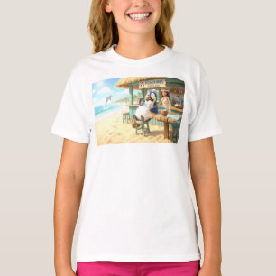 T-shirt Bar de la plage du pingouin