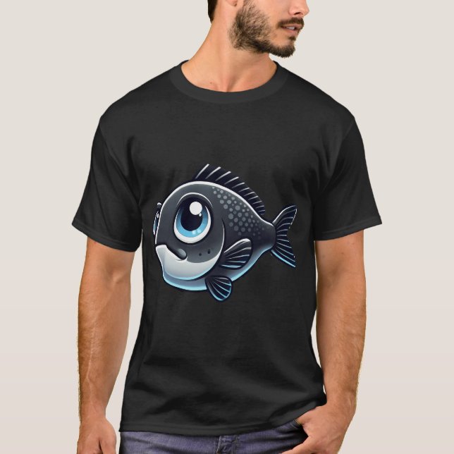 T-shirt Bar de mer noir adorable (Devant)