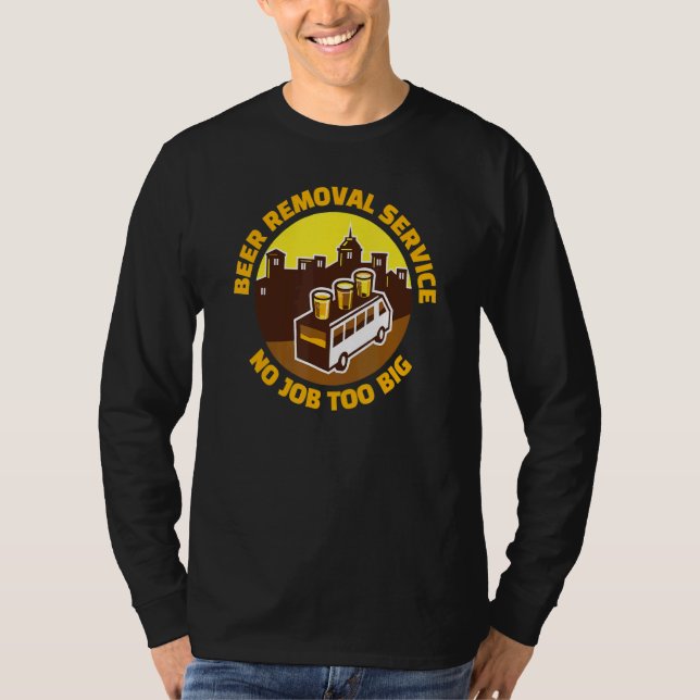 T-shirt Bar de service de retrait de bière Pub de boisson (Devant)