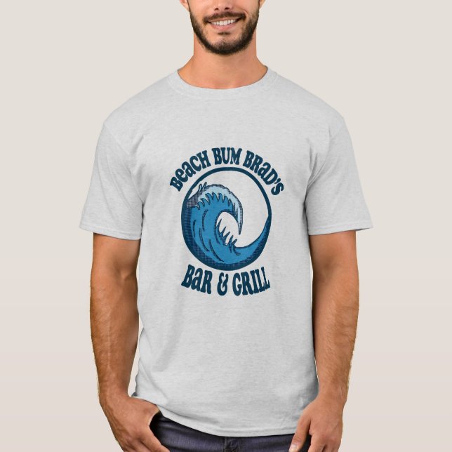 T-shirt Bar et Grill Beach Bum Brad (Devant)
