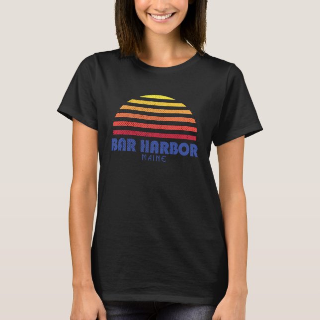 T-shirt Bar Harbor Maine  Sunset Bar Harbor (Devant)