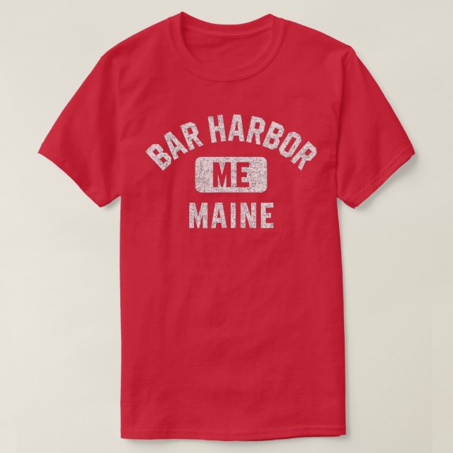 T-shirt Bar Harbor ME Maine Gym (Design devant)