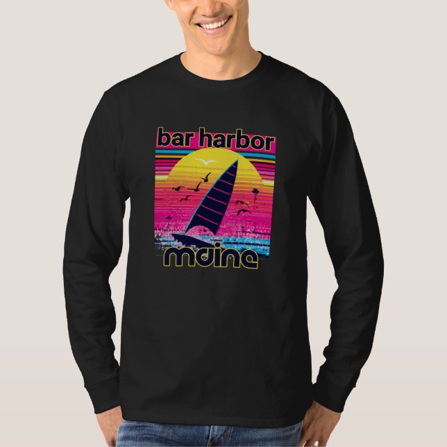 T-shirt Bar Harbor Retro 80s Style Souvenir Beach (Devant)