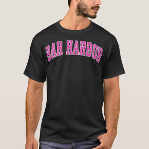T-shirt Bar Harbour Maine ME Sports Vintages Design Rose D