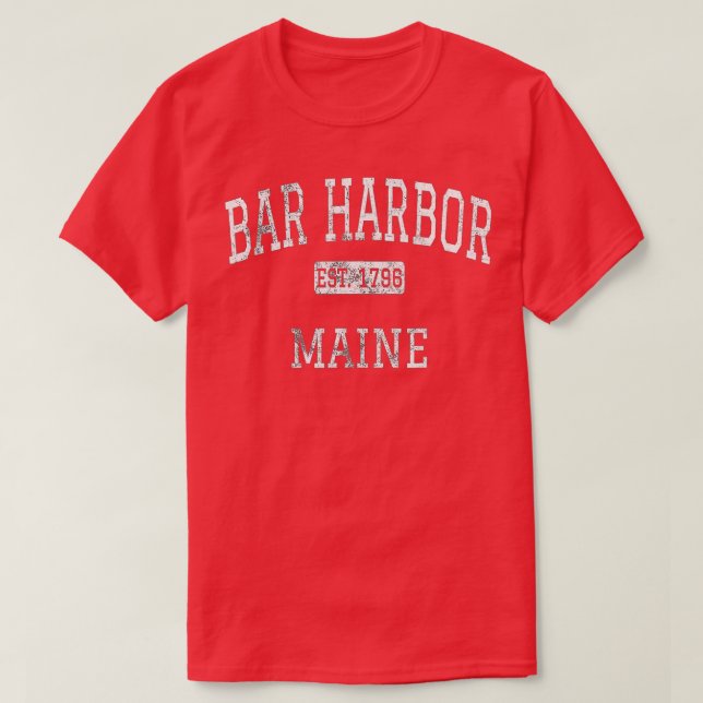 T-shirt Bar Harbour Maine ME Vintage (Design devant)
