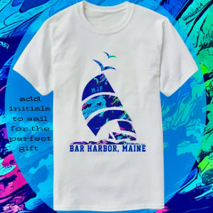 T-shirt Bar Harbour Maine Vacances en voilier