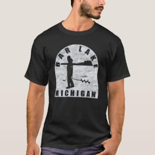 T-shirt Bar Lake Ice Fishing Michigan