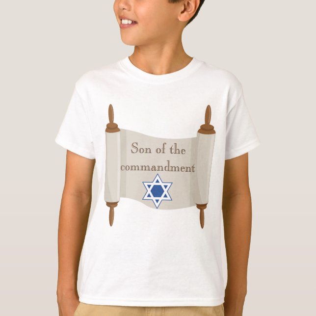 T-shirt Bar Mitzvah Torah Scroll Son du Commandement (Devant)