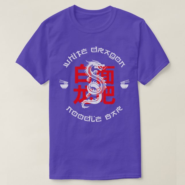 T-shirt Bar Noodles Dragon Blanc (Design devant)