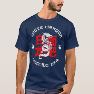 T-shirt Bar Noodles Dragon Blanc