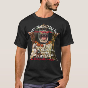 T-shirt Bar Tiki Nom Personnalisé Votre Ville & État