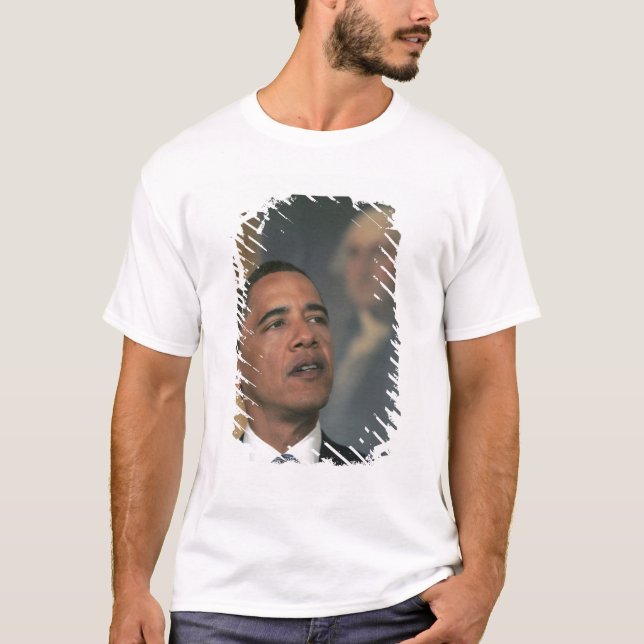 T-shirt Barack Obama annoncent son intention pour nommer (Devant)