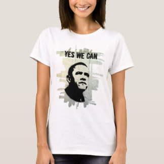 T-shirt Barack Obama. Concrt de pochoir