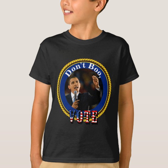 T-shirt Barack Obama Dont Boo Vote  (Devant)