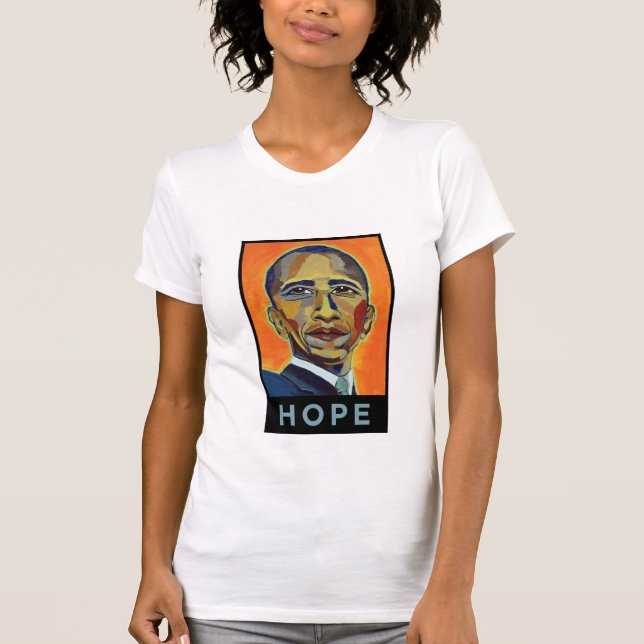 T-shirt Barack Obama - espoir - customisé (Devant)