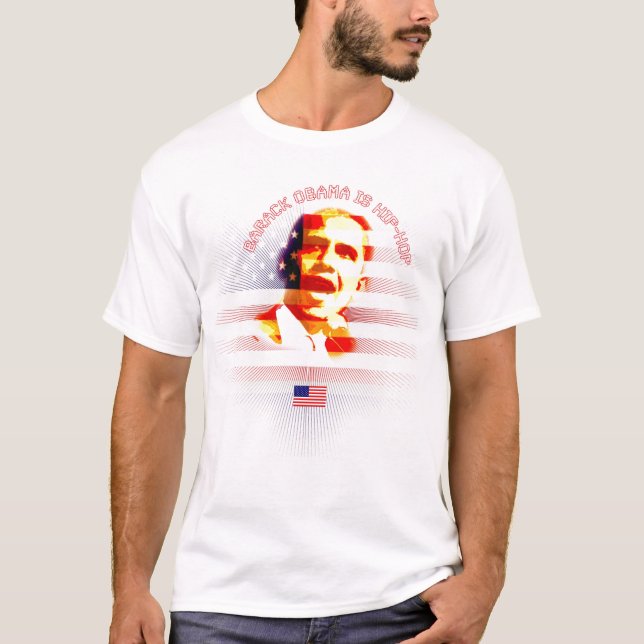 T-shirt Barack Obama est hip-hop (Devant)