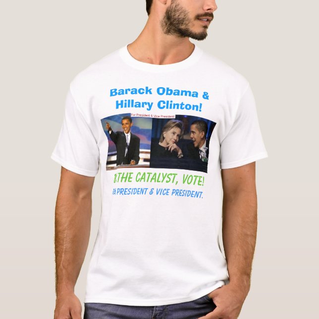 T-shirt Barack Obama et Hillary Clinton (Devant)