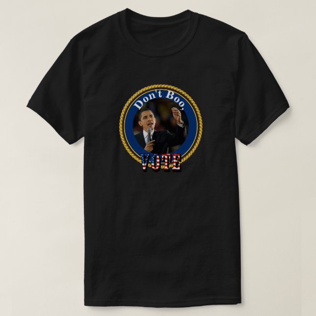 T-shirt Barack Obama...N'abandonne pas, VOTE (Design devant)