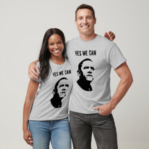 T-shirt Barack Obama : OUI NOUS POUVONS. Longue douille