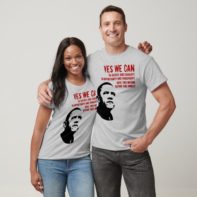 T-shirt Barack Obama : OUI NOUS POUVONS...Manches longues (Unisexe)